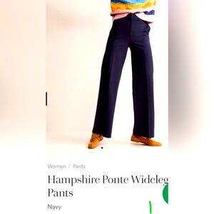 Boden NWT Navy Wide Leg Linen Pants